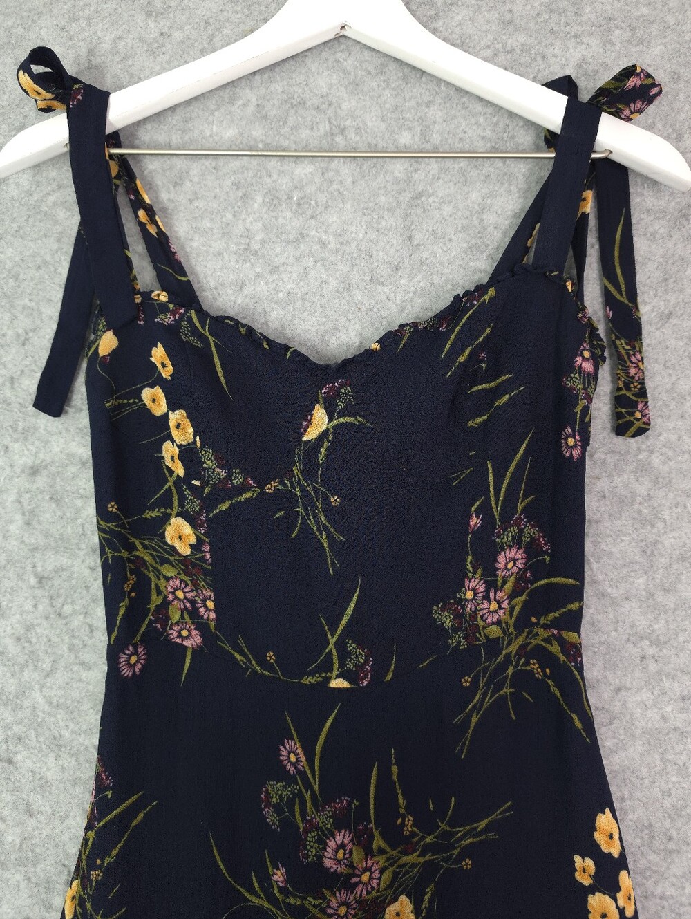 Reformation Nikita Navy Blue Midi Dress‎ in Mademoiselle - Picture 5 of 12
